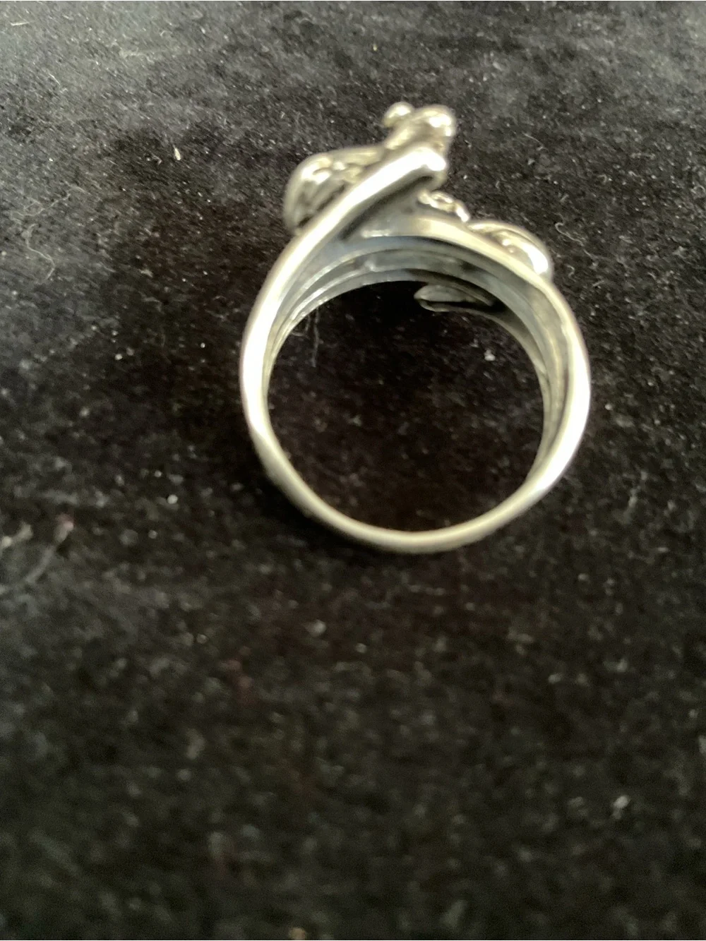 Sterling Silver Double Frog Ring